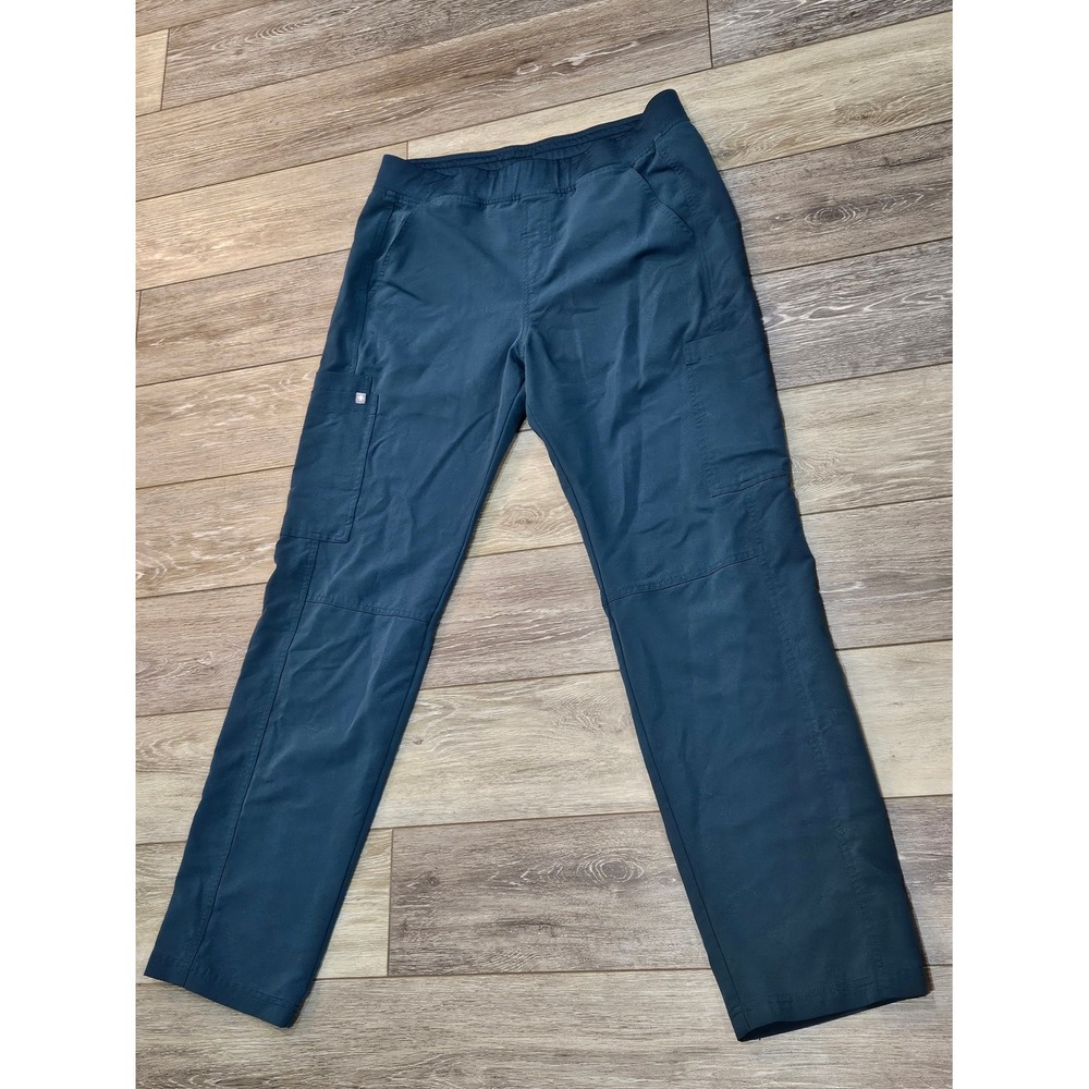 Figs Men's Axim Straight Leg Caribbean Blue Cargo Scrub Pants Size Large